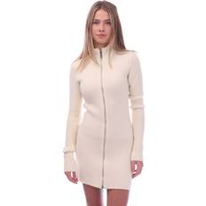 Clothing Zip-Up Knitted Dress - Off-White