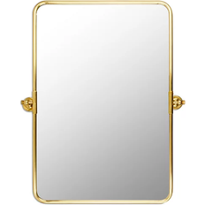 Brass Wall Mirrors Surya Burnish Gold Wall Mirror 62.9x75.6cm