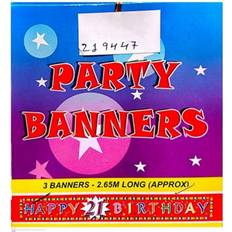 Party Garlands & Confetti 21st Birthday Banner (Pack of 3)