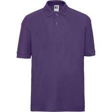 Purple Polo Shirts Children's Clothing Russell Classic Polycotton Polo Shirt - Purple