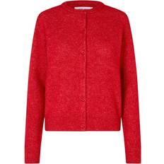 Samsøe Samsøe Femme Cardigans Samsøe Samsøe Nor Short Cardigan - Scarlet Sage