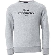 Camisas Peak Performance Junior Original Crew Med Grey Melange - Grå