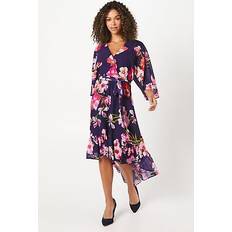 Wallis Occasion Drop Hem Dress - Navy