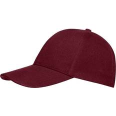 Red Caps Sols Unisex Buffalo 6 Panel Baseball Cap - Burgundy