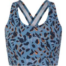 Clothing Dare 2b Swift II Animal Print Sports Bra - Niagara Blue