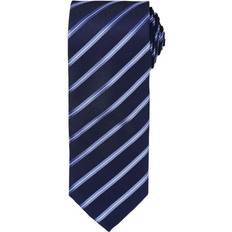 Blue - Men Ties Premier Mens Stripe Tie - Navy/Royal Blue