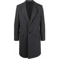 Unisex - Wool Coats Ami Paris Single Breasted Wool Coat - Grey