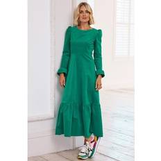 Corduroy Dresses Aspiga Victoria Long Sleeve Corduroy Dress - Alpine Green