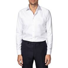 Eton Skjortor Eton Skjorta I Texturerad Twill Slim Fit - Vit