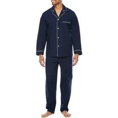 Men - Rayon Sleepwear Stafford Mens Long Sleeve Pant Pajama Set - Blue