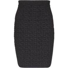 Balmain Midi Skirts Balmain Glittering Monogram Midi Skirt