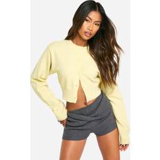 Boohoo M Shorts boohoo Brushed Rib Foldover Waistband Booty Short - Grey