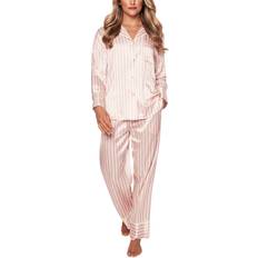 Petite Plume Mulberry Silk Long Pajama Set - Pink