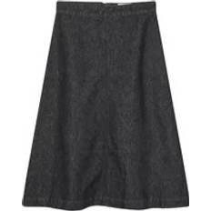 Mads Nørgaard Dark Denim A-line Skirt - Black