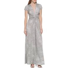 Sequins Jumpsuits & Overalls Vince Camuto Foil Knit Twist Front Jumpsuit - Silver