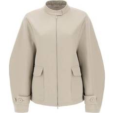 Ferragamo Women Jackets Ferragamo Oversized Cotton Blouson Jacket - Neutro