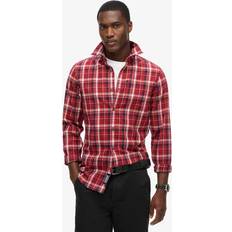 Flannel Shirts - White Superdry Organic Cotton Vintage Check Shirt