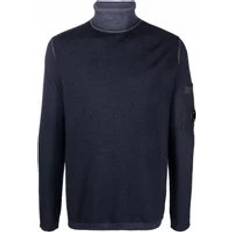 C.P. Company Roll Neck Jumpers C.P. Company Iconic Lens Logo Turtleneck Sweater - Blue