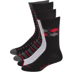 Robert Graham Logo Crew Socks 4-Pack - Red Multi