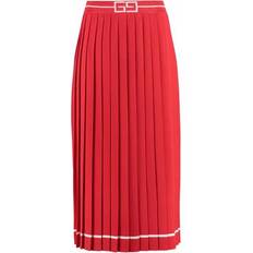 Gucci Red Pleated Knit Skirt for Women - FW23 Collection