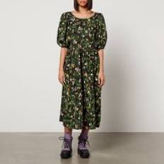 Stine Goya Women Dresses Stine Goya Floral-Print Crepe Midi Dress - Black