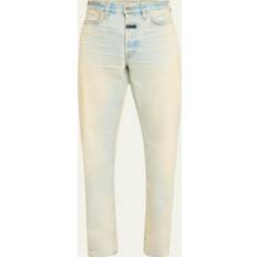 Fear of God Jeans Fear of God Mens Light Indigo Brand-patch Straight-leg Jeans - Blue