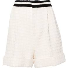 Gucci Women Shorts Gucci Waffle Effect Tweed Shorts - White