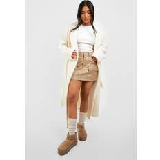 Boohoo Women Socks boohoo Oatmeal Knitted Slouchy Socks - Beige
