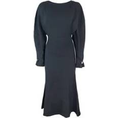 Philosophy Boat Neck Dress with Jewel Charm - Black