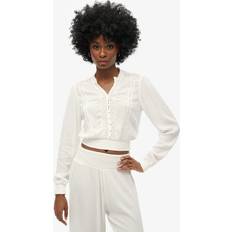 Superdry Blouses Superdry Lace Trim Smock Top - Ecru