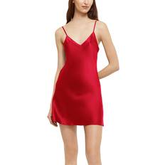 Red Nightgowns Ginia Silk Chemise - Ruby