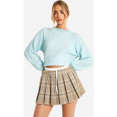 XL Jumpers boohoo Two Tone Stripe Plated Jumper - Blue