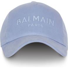 Balmain Men Accessories Balmain Logo Embroidered Cotton Cap - Blue