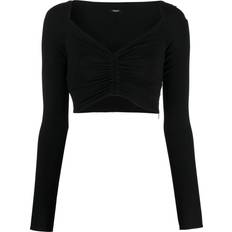 Versace Blouses Versace V-neck Cropped Blouse - Black