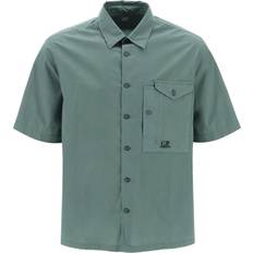 CP COMPANY Men Shirts CP COMPANY Short Sleeved Poplin Shirt - Green