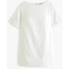 Abercrombie & Fitch Linen-Blend T-Shirt Dress White