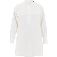 Ferragamo White Linen Blend Tunic Dress - White