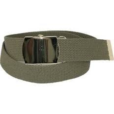 Belts CTM Adjustable Belt with Brass Military Buckle - Olive