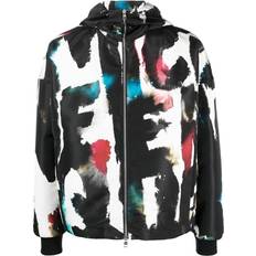 Alexander McQueen Men Outerwear Alexander McQueen Light Jackets Water Colour Windbreaker Water Graffiti Print - Multicolor