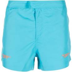 Off-White Swimming Trunks Off-White Logo Print Swim Shorts - Blue