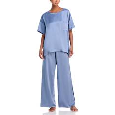 Nylon Pajamas Lunya Silk Pajama Set - Pastrol Blue