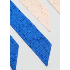 Mango Scarfs Mango Embroidered Scarves Pack of 2 - Blue