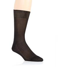 Men - Silk Underwear Pantherella Silk Baffin Socks - Black - 11