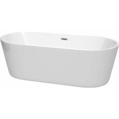 Freestanding Bathtubs Wyndham Collection Carissa (WCOBT101271BNTRIM) 180.3x81.3