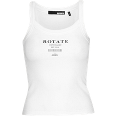 ROTATE Birger Christensen Tøj ROTATE Birger Christensen Ribbed Tank Top - Bright White