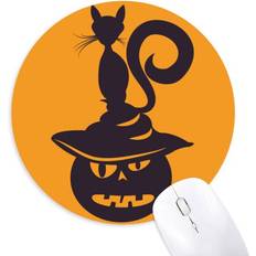 DIYthinker Pumpkin Monster Hat Cat Mouse Pad