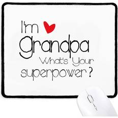 Mouse Pads DIYthinker I'm a Grandpa Stitched Edge Mat Rubber Gang Pad