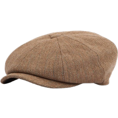 Viscose Headgear Barbour Fyne Tweed Baker Boy Cap - Sand