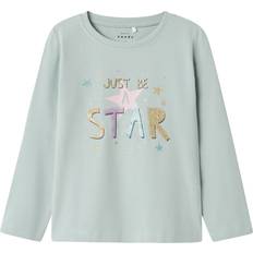 Ragazza Bluse e Tuniche Name It Bluse - Grau Mist/Just Be A Star