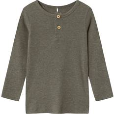 Name It Rib Button Long Sleeved Top